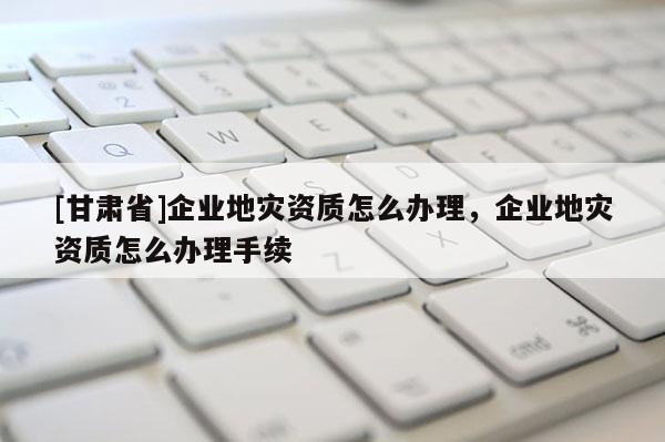 [甘肅省]企業(yè)地災資質怎么辦理，企業(yè)地災資質怎么辦理手續(xù)